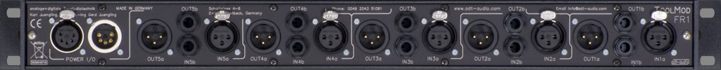 Connector Panel of the 1U high Frame
