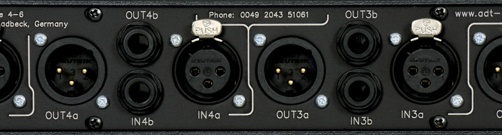 Audio Connectors for 4U Format Stero Modules in 1U high ToolMod Frames