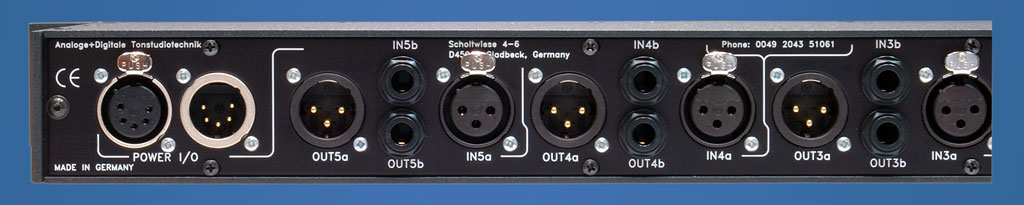 Power Connectors and Audio I/O's in 1U high ToolMod Frames