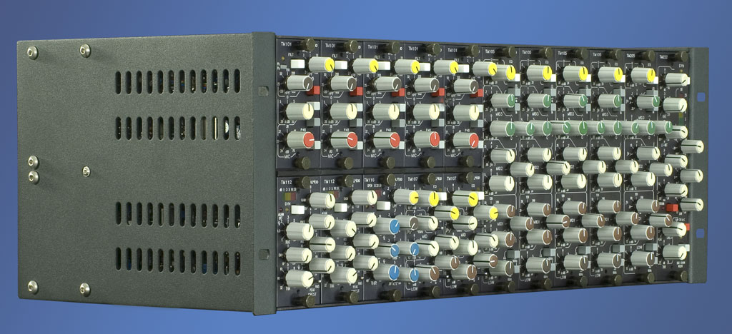 4U high ToolMod Frame with 2U and 4U Modules, Side View