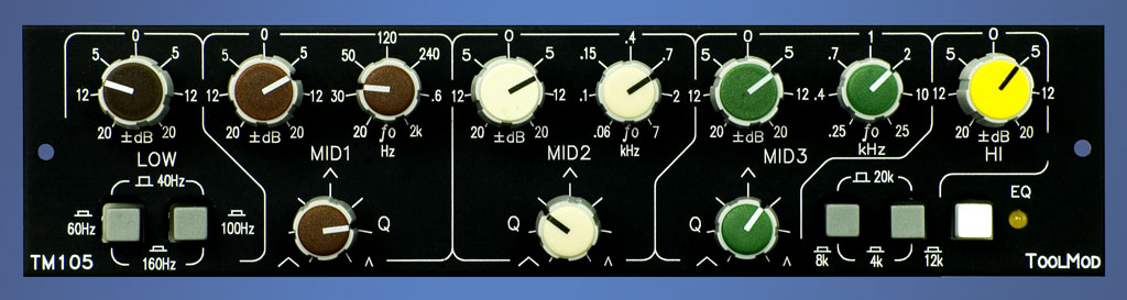 5 Band Equalizer with 20 dB Control Range