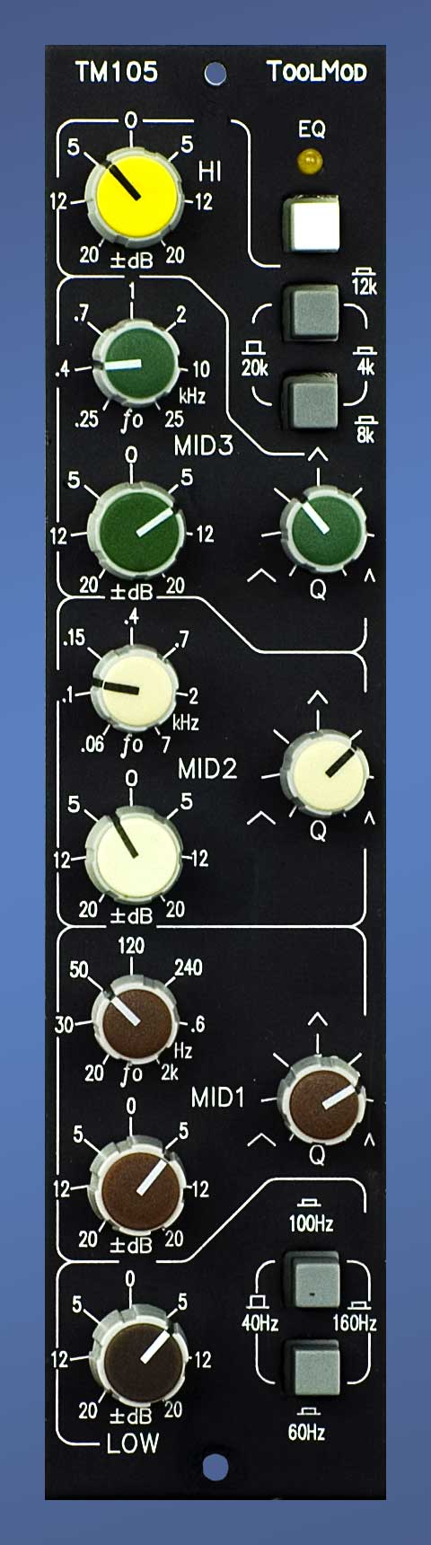 Equalizer with 20 dB Control Range, vertical Version