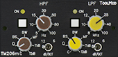 Stereo Mastering High-Pass Low-Pass Filter with adjustable Characteristics TM206m