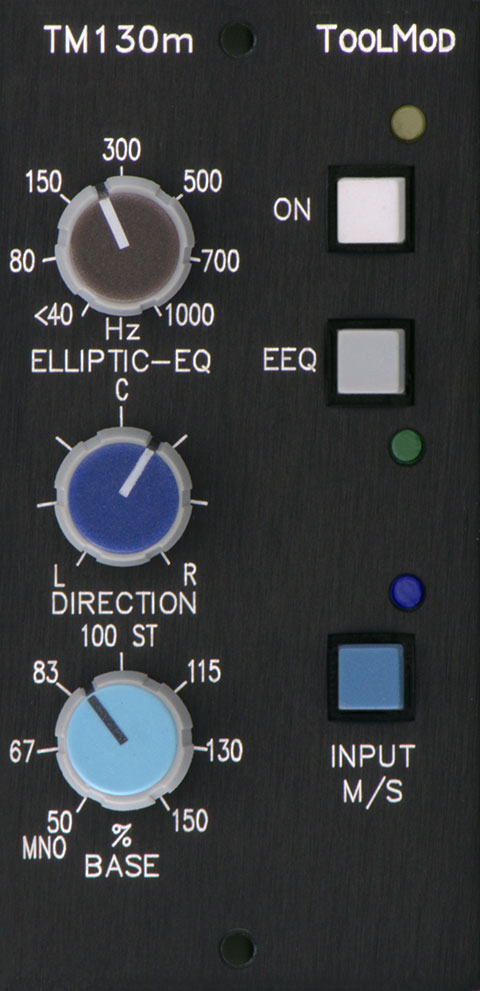 M/S Matrix with Direction Mixer and elliptic EQ, vertical Version for Stereo Mastering