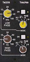 High-Pass Low-Pass Filter with Phase Correction TM209, vertical Version