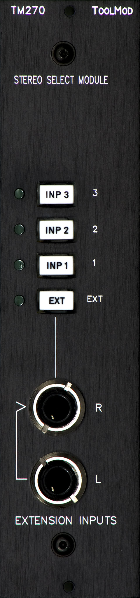 Stereo Select Module with 4 Inputs, vertical Version