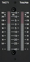 Stereo Peakmeter 2U Format TM271, vertical Version