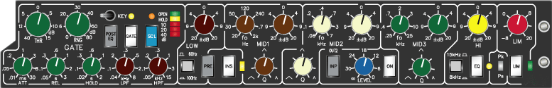 Noise-Gate, EQ and Limiter