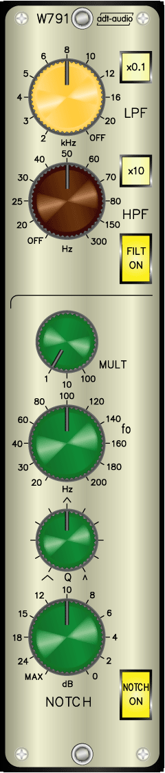 High-pass, low-pass, and notch filter