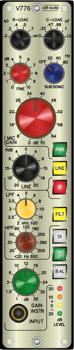 Preamplfier with mic pre, line input and DI box