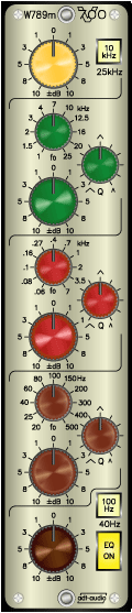 5-Band Stereo Equalizer with 3 fully parametric Bands