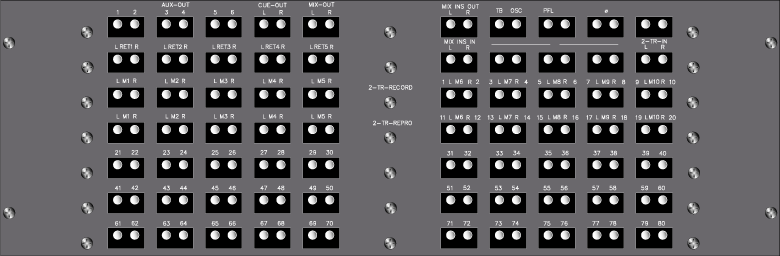 Patch Bay Master Section S, E2 and AT