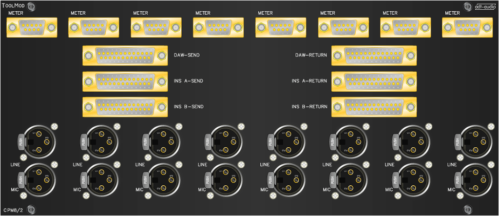 Octal Backplane for Input Modules, Patch-Bay Version