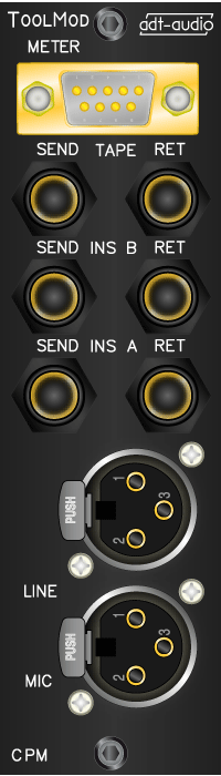 XLR/TRS Connector Panel for Mono Modules