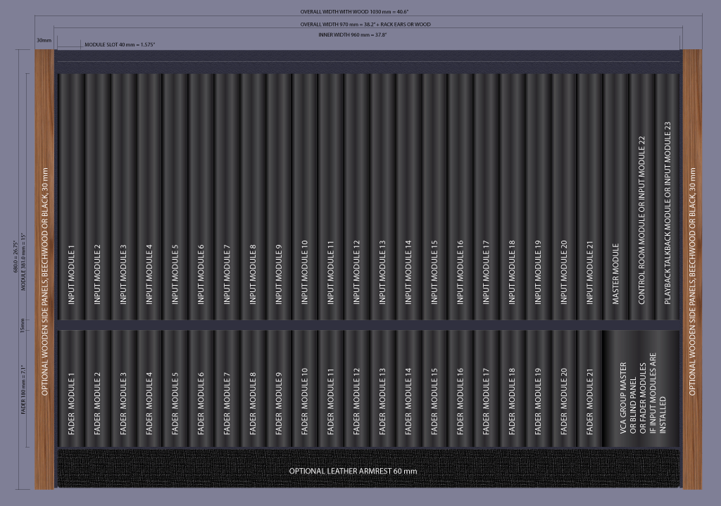 Double Wide ToolMod Console Frame with Options - Top View