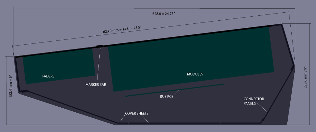 Sectional Drawing of ToolMod Console Frame