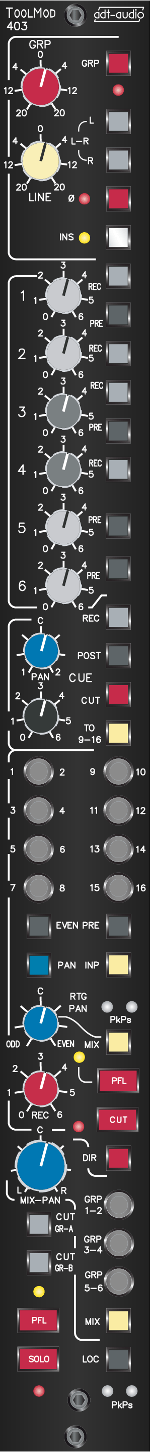 Stereo Input and Group Module Face-Plate