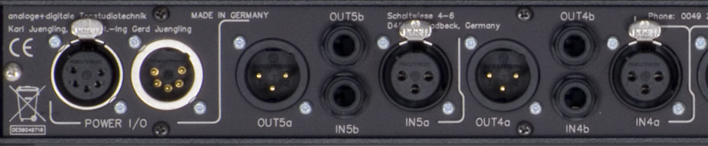 Power Connectors and Audio I/O's in 1U high ToolMod Frames