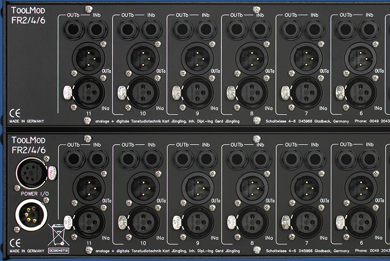 Connectors in 4U high Frame