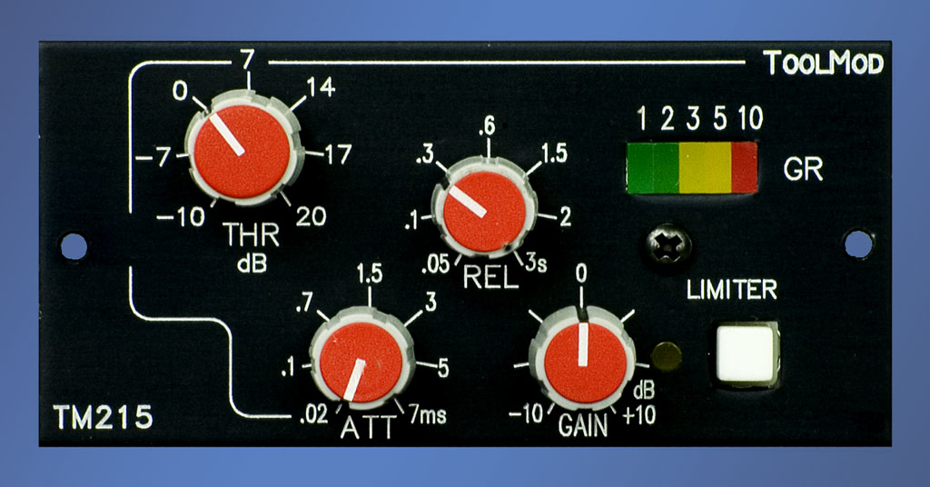 Stereo Mastering Peak Limiter TM215, horizontal Version