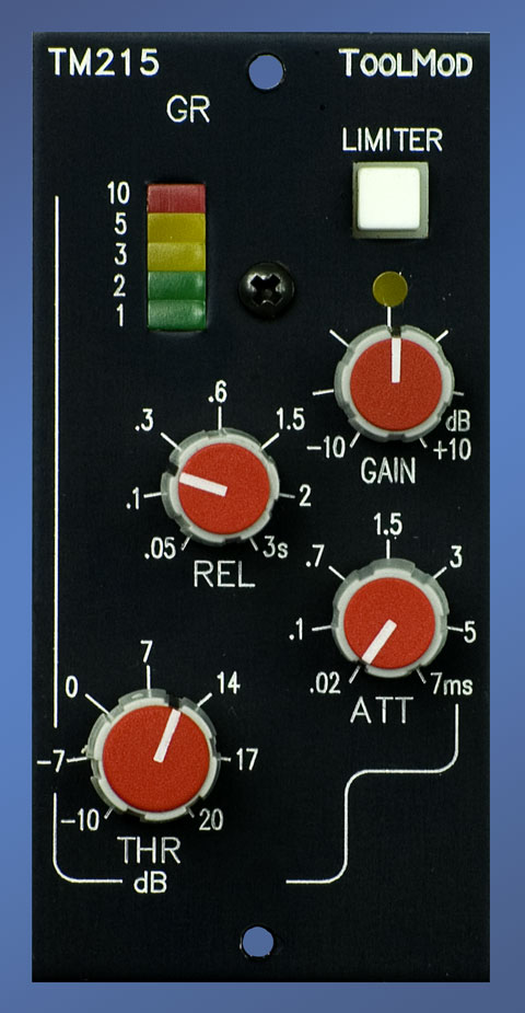 Stereo Mastering Peak Limiter TM215, vertical Version