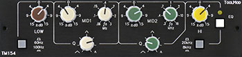 4-Band EQ with 2 fully parametrich Bands TM154