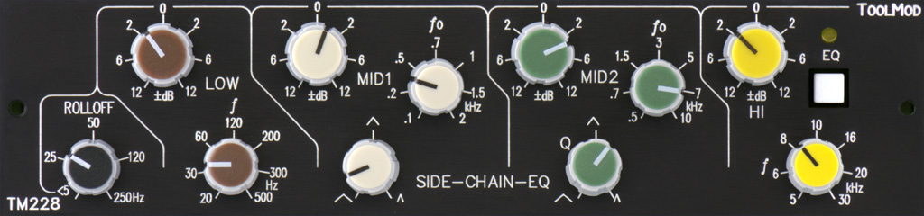 4-Band Stereo Side-Chain Equalizer, horizontal Version
