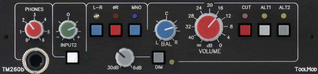 Stereo Mastering Control Room Monitor Module, horizontal Version