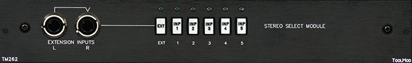 balanced Stereo Select Module with 6 Inputs, Format 6U, TM262