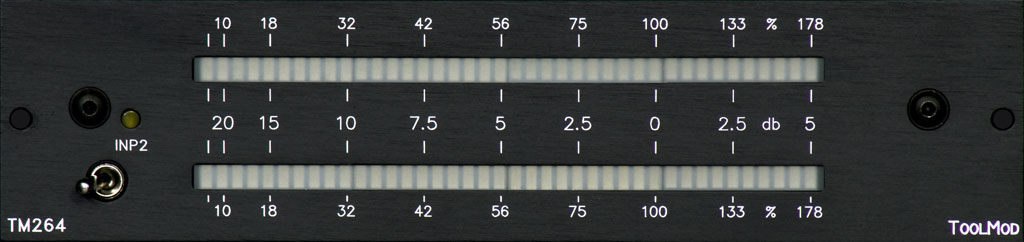 Stereo LED VU-Meter, horizontal Version