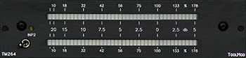 Stereo LED VU-Meter with 2 Inputs, TM264