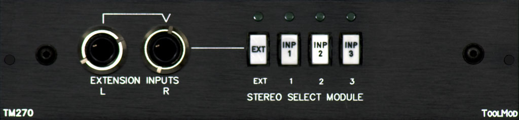 Stereo Select Units with 4 Inputs, horizontal Version