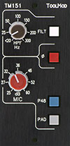 Mic-Pre with Transformer TM151 vertical Version