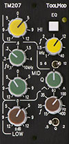 Stereo 3-Band-EQ with 12 dB Range TM207-12, vertical Version