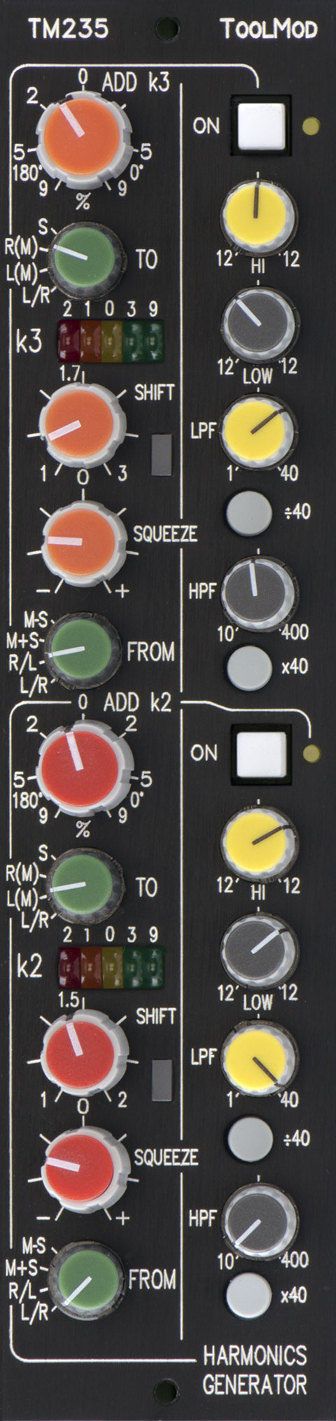 Stereo k2 and k3 Harmonics Generator vertical Version