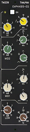 Stereo Emphasis Equalizer TM239, vertical Version