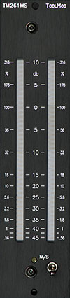 Stereo Peakmeter with L/R - M/S Input TM261MS, vertical Version