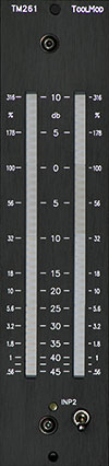 Stereo Peakmeter with L/R - M/S Input TM261MS, vertical Version