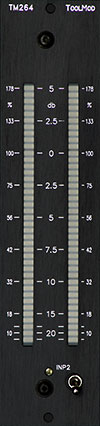 Stereo LED VU-Meter with 2 Inputs, TM264, vertical Version