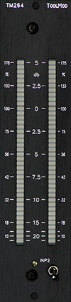 Stereo LED VU-Meter with 2 Inputs, TM264, vertical Version