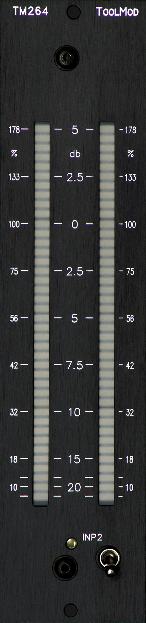 Stereo LED VU-Meter, vertical Version