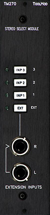 balanced Stereo Select Module with 4 Inputs TM270, vertical Version