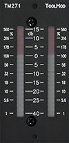 Stereo Peakmeter 2U Format TM271, vertical Version