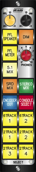 Input Selector, PFL and DIM Control - Top Plate