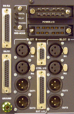 a detailed View of the Connectors of Slot 9, Power and Ground 