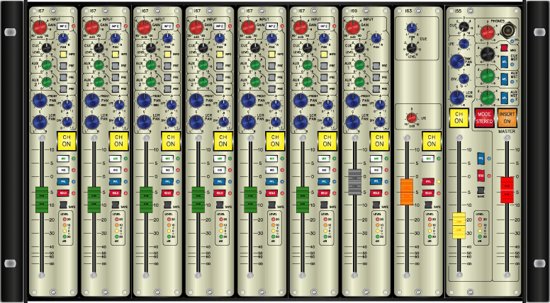 A Mixing Unit for 5.1 Surround Sound with 8 Inputs and Master Section